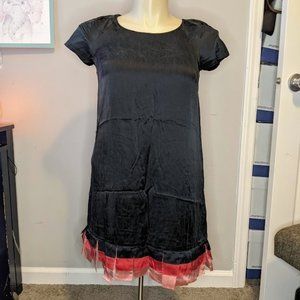 Kensie 100% Silk Flapper Style Short Sleeve Knee Length Dress~Size L